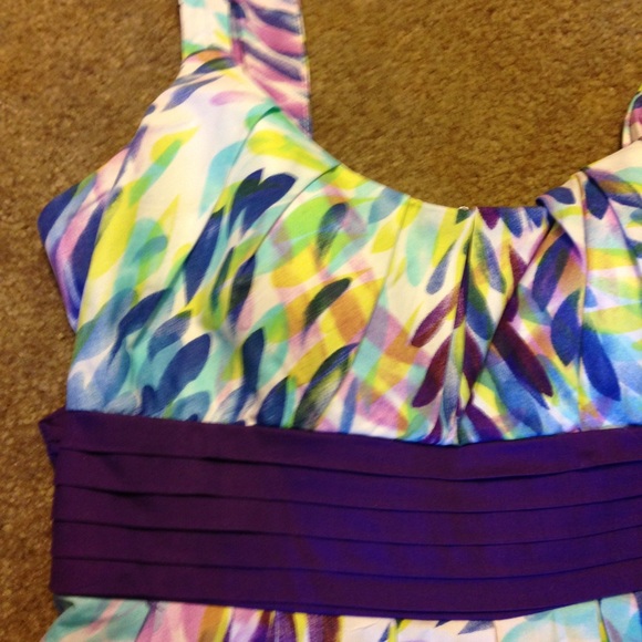 Colorful printed spring dress - Picture 2 of 4