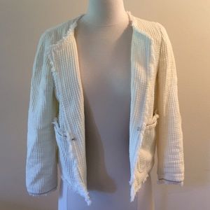 Zara cream tweed jacket