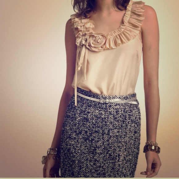 J. Crew Tops - JCrew Silk Pleated Posi Blouse in Black...