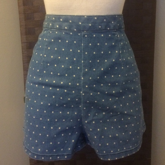 Polkadot Jean highwaist shorts