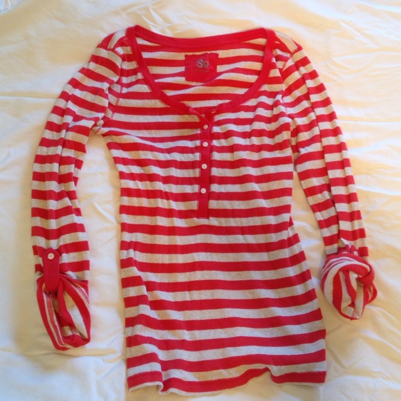 Orange striped shirt