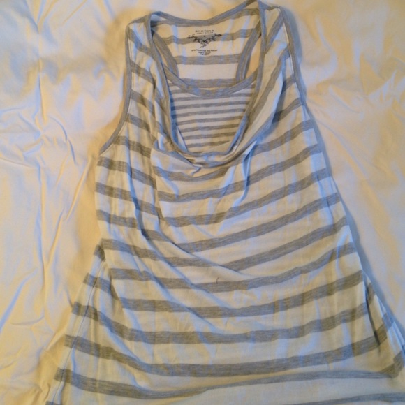 Grey striped tank