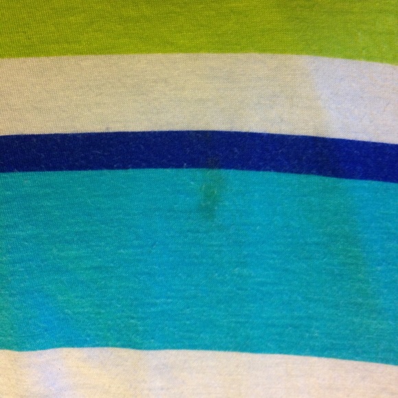 Blue/white/green striped dress - Picture 2 of 3