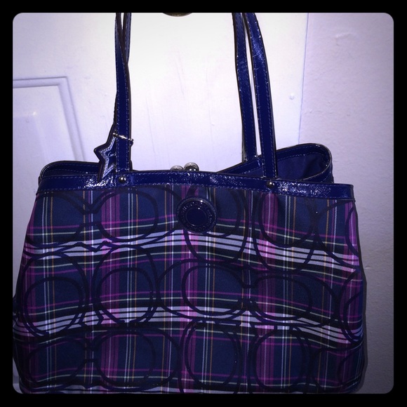 Coach tartan purse