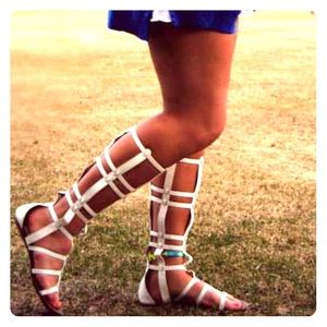 White Gladiator Sandals