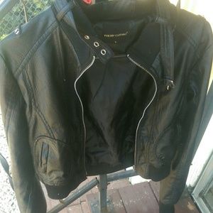 Black leather jacket