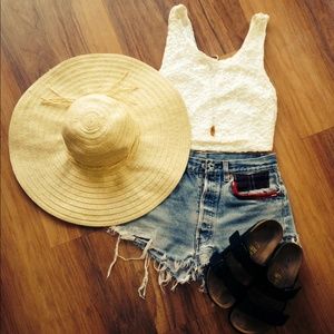 Pins and Needles lace crop top