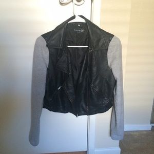Cropped Leather Jacket