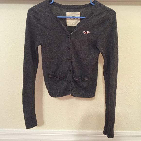 Gray Hollister Cardigan