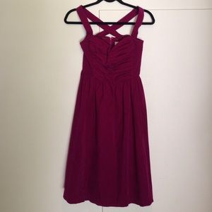 Anthropologie purple corduroy dress