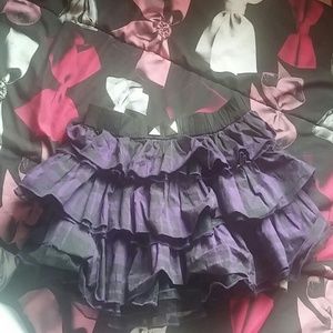 Purple plaid ruffled skirt