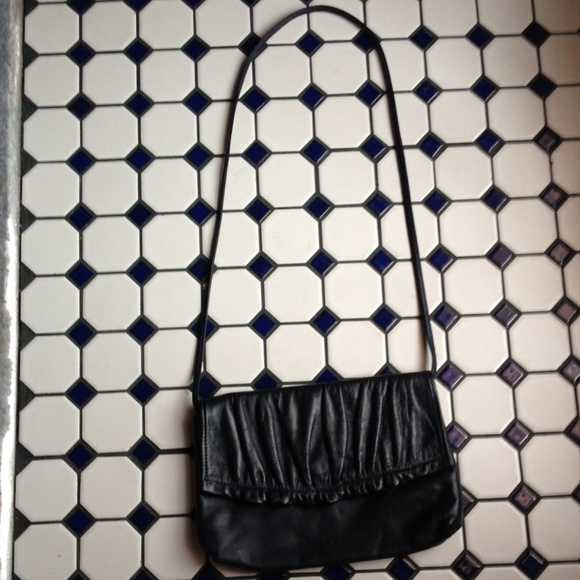 ON SALE Navy Blue Leather Purse