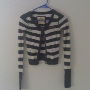 Grey and white sweater