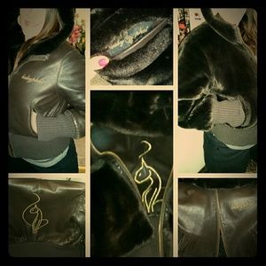 Leather/fur reversible coat