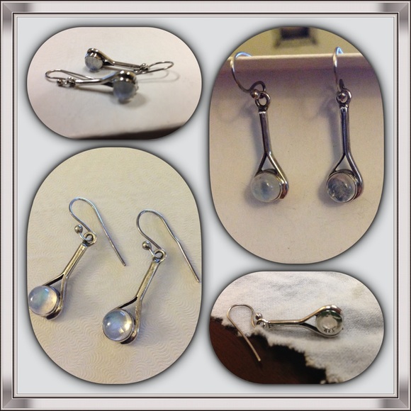 Silver Moonstone Earrings