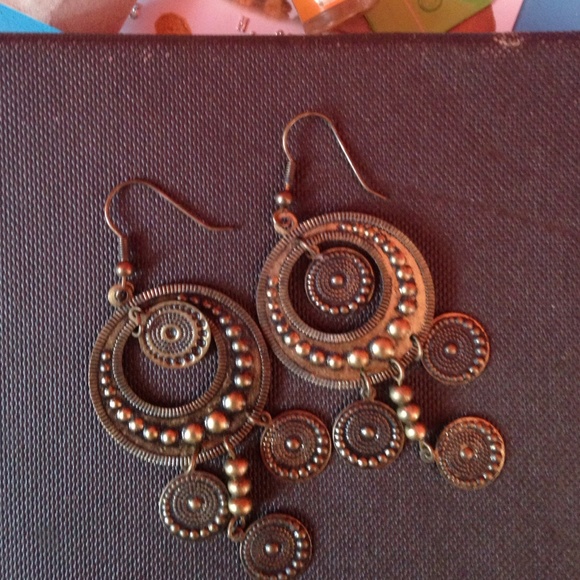 Gold tribal earrings