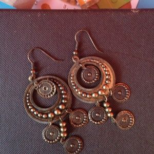 Gold tribal earrings