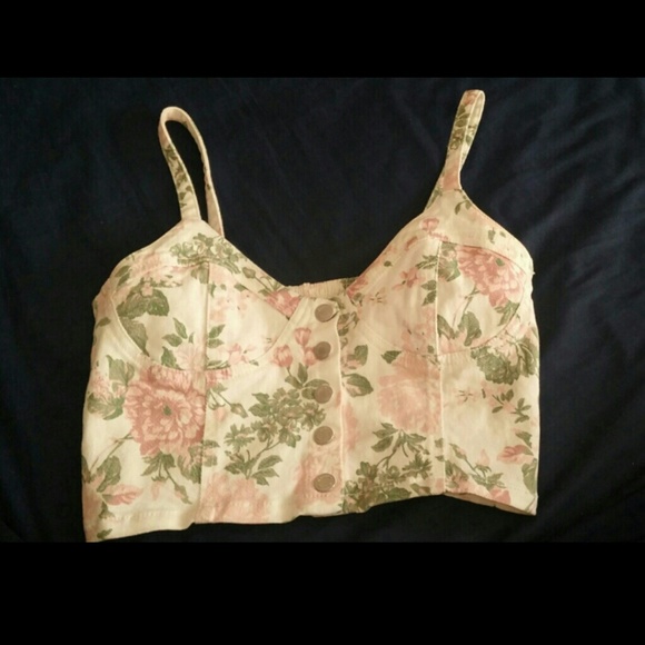 Pink Floral Bustier