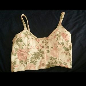 Pink Floral Bustier