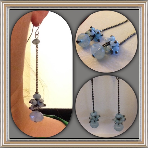 Cute light blue beaded earrings!