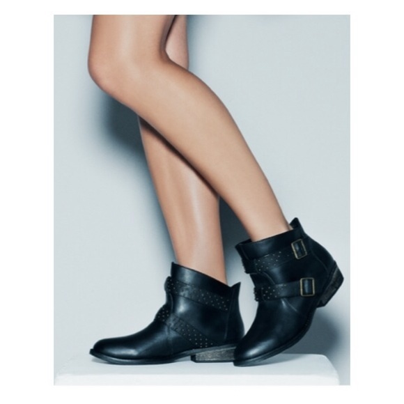 Studded Leather Ankle Boots