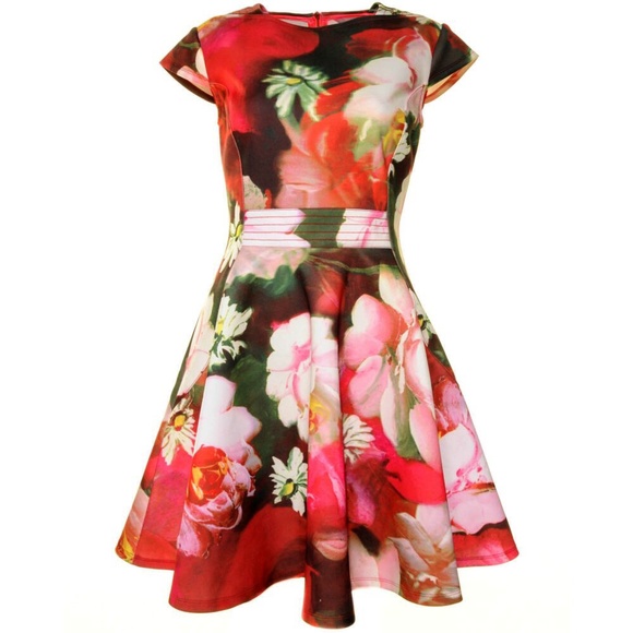 ted baker rose print dress