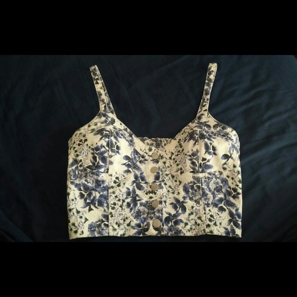 Blue Floral Bustier SOLD