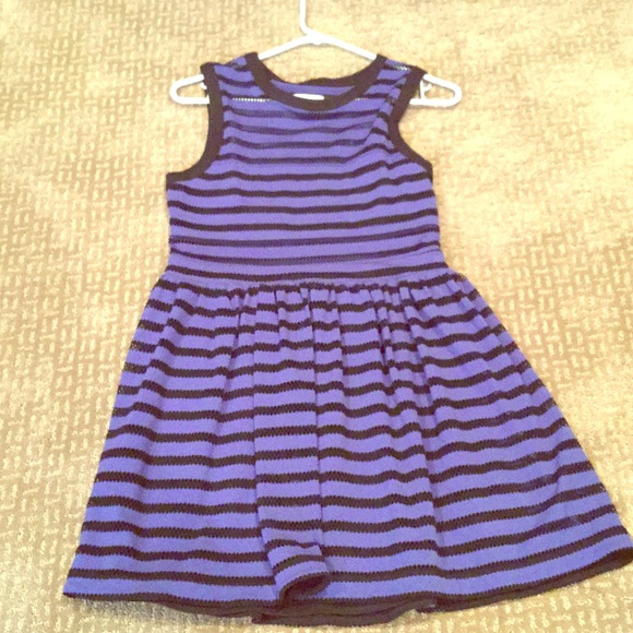 Purple & Black Striped Dress