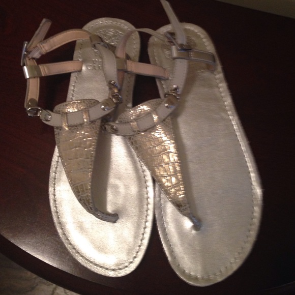 Vince Camuto silver flat sandal