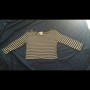 Forever 21 Black and Gray Crop Top