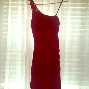 Red cocktail dress