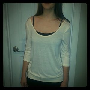 Cream colored quarter length top