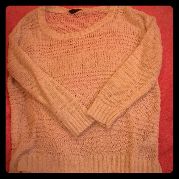 Cute white sweater!