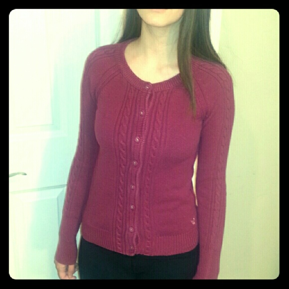 Maroon button up