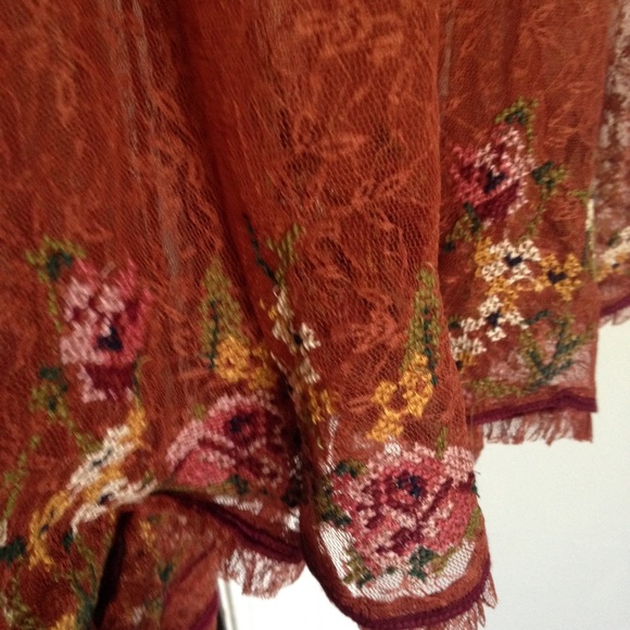 SOLD Free People floral embroidered lace maxi - Picture 4 of 4