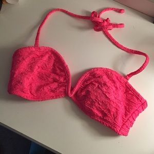 Pink bikini top