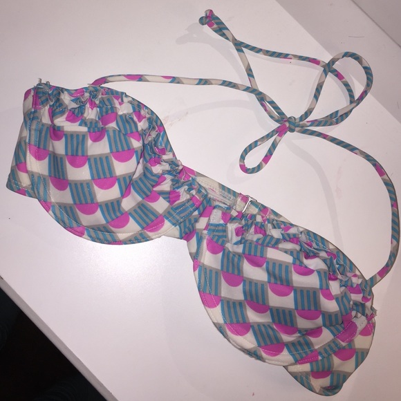 Printed bikini top