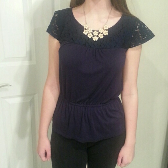 Navy blue peplum