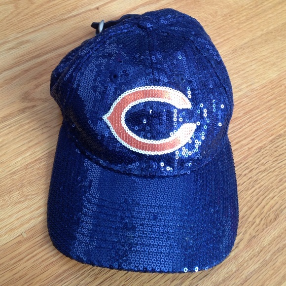 Sequined Chicago Bears hat made by Pink