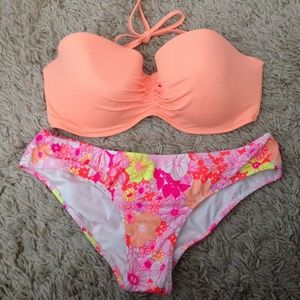 Victoria's Secret Orange Bandeau Bikini 38DD/Large
