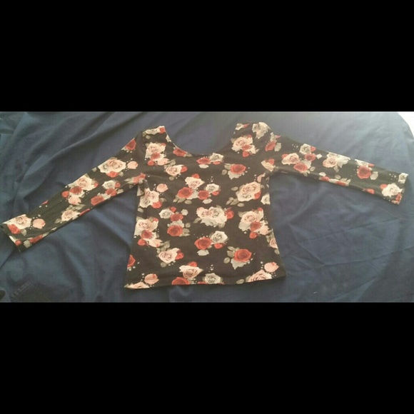 H&M Black Floral Top