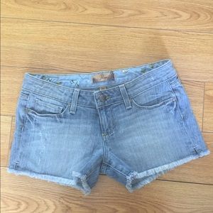 Paige premium denim light jean shorts