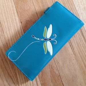 Dragonfly leatherette wallet