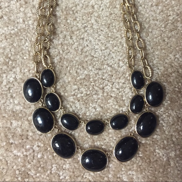 Francesca's Collections Jewelry - Black and Gold Statement Necklace