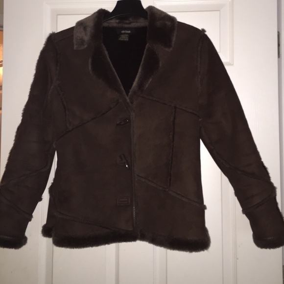 Brown suede coat