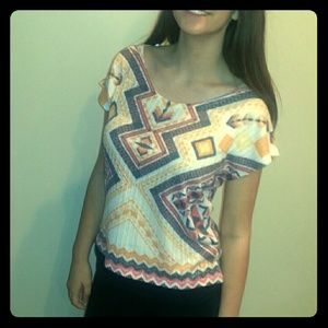 Tribal print top