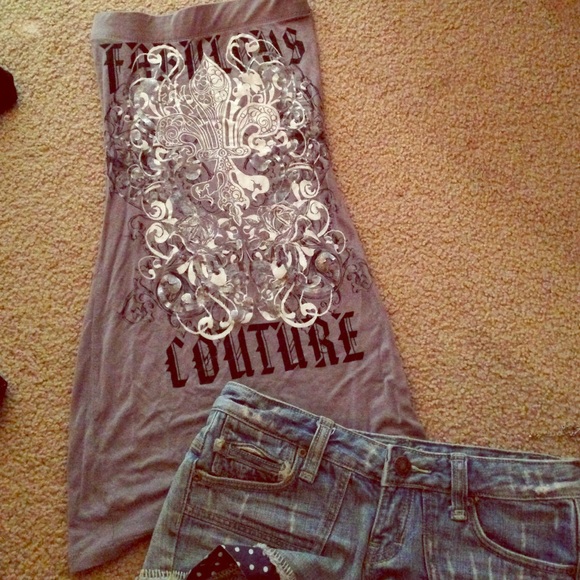 "Fabulous Couture" Grey Tube Top 🎀