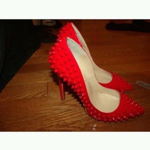 CL Inspired Red Spiked Pumps (Still Available)