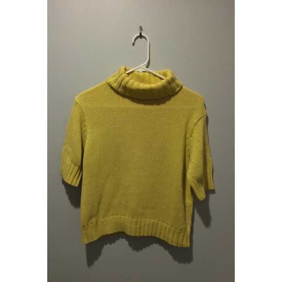 Vintage Yellow Sweater with Turtleneck