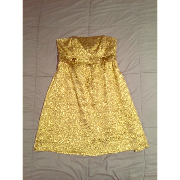 Shoshonna gold strapless free